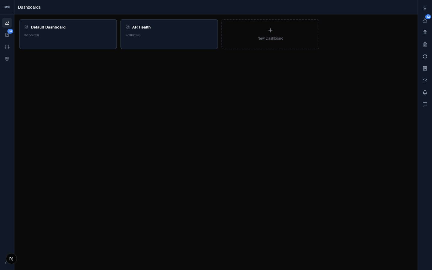 Dashboards index